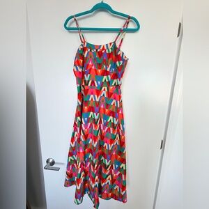 Multicolor Geometric Maxi Dress